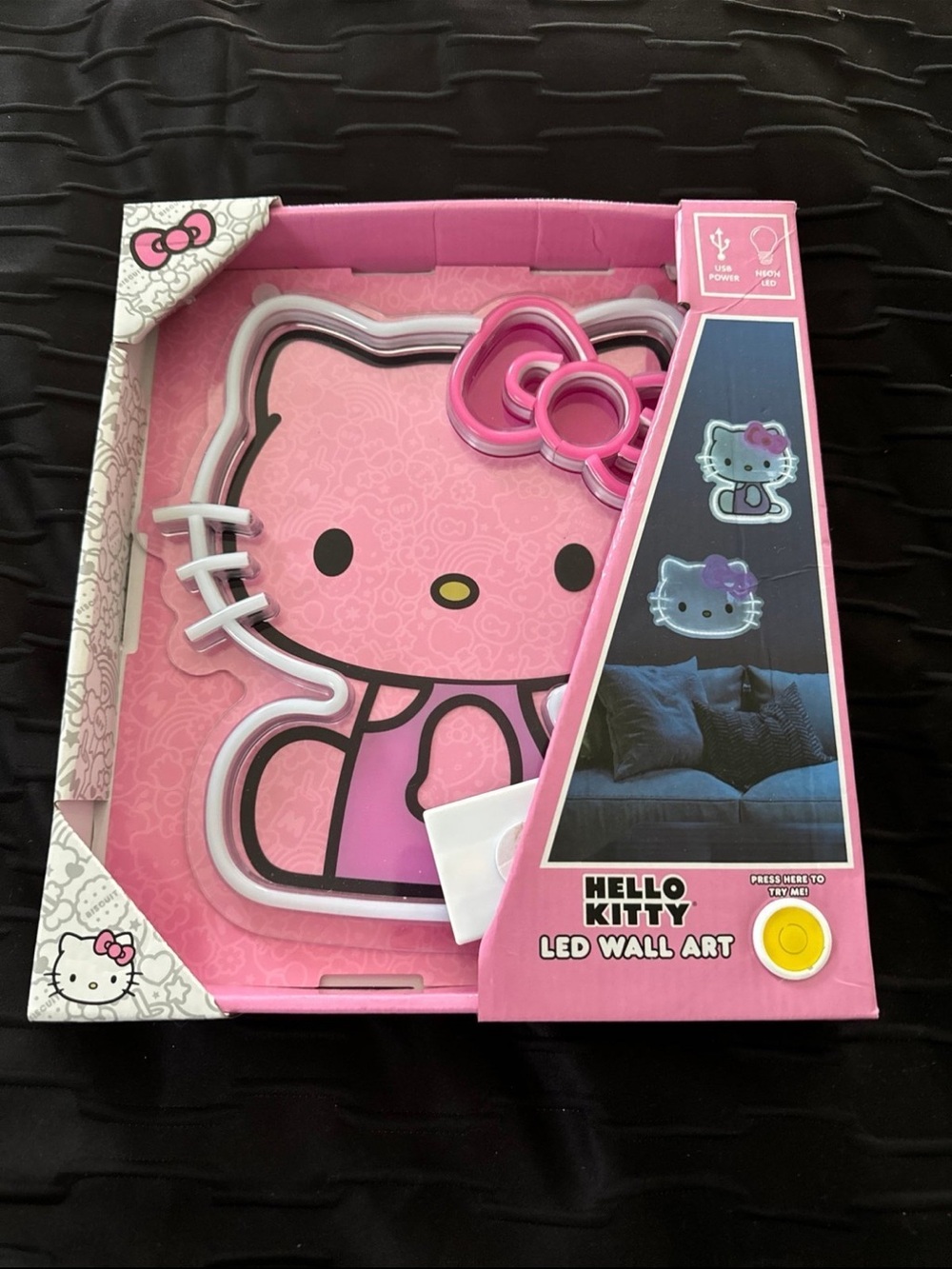 Hello Kitty Pink LED Wall Art Sign